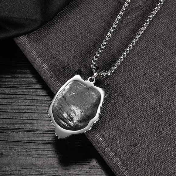 men wolf head necklace - Picture 4 of 6